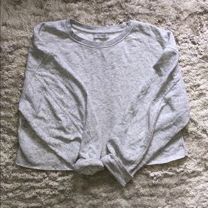 cropped crew neck